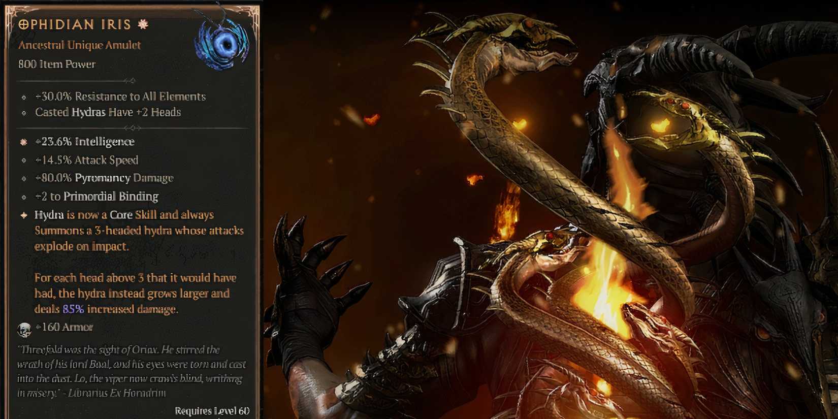 Ophidian Iris diablo 4 split image