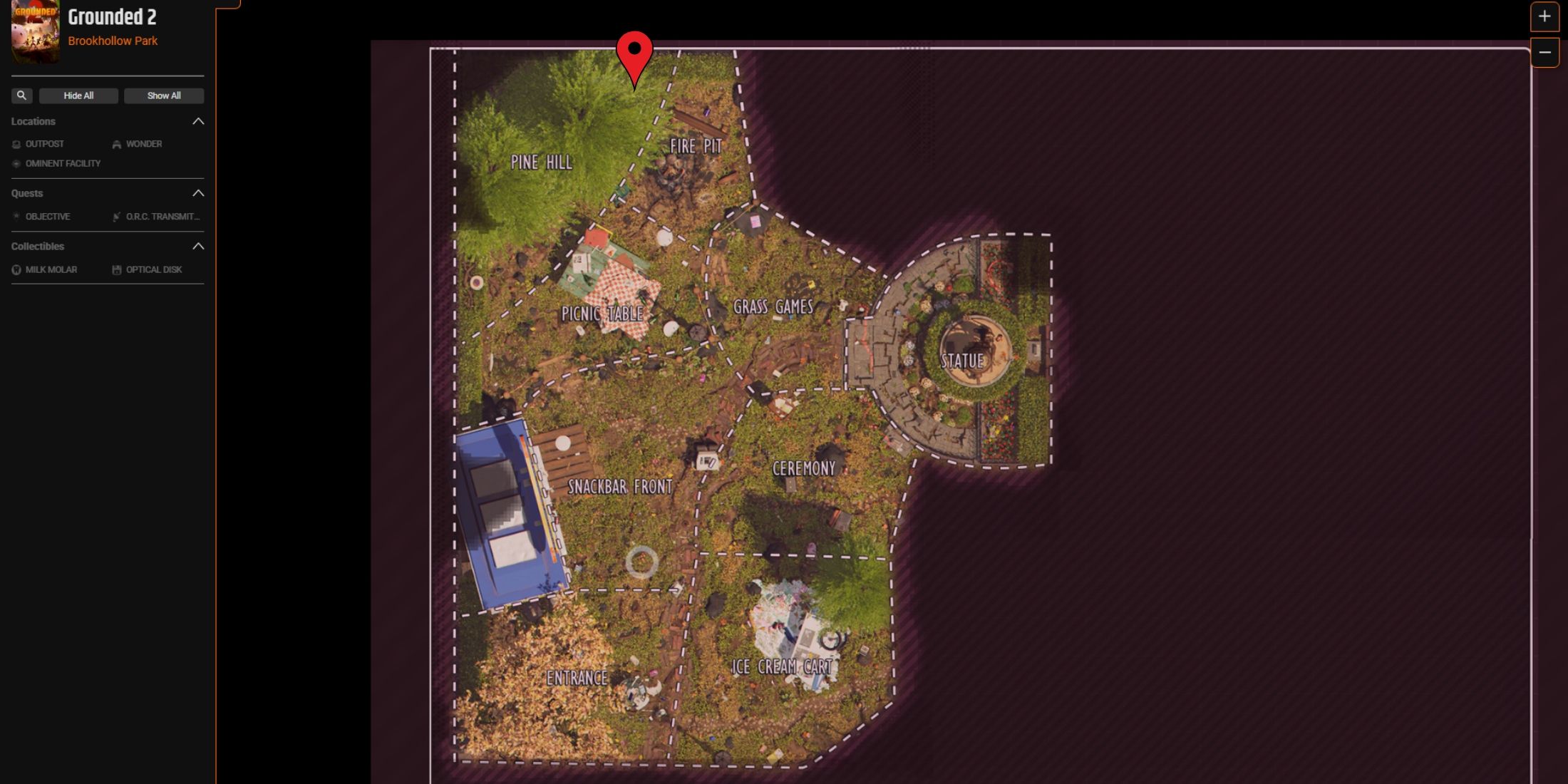 Grounded 2: Wolf Spider Locations
