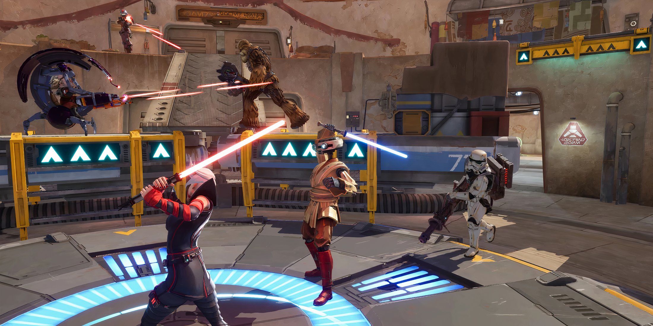 Playing as a Jedi in Star Wars Hunters