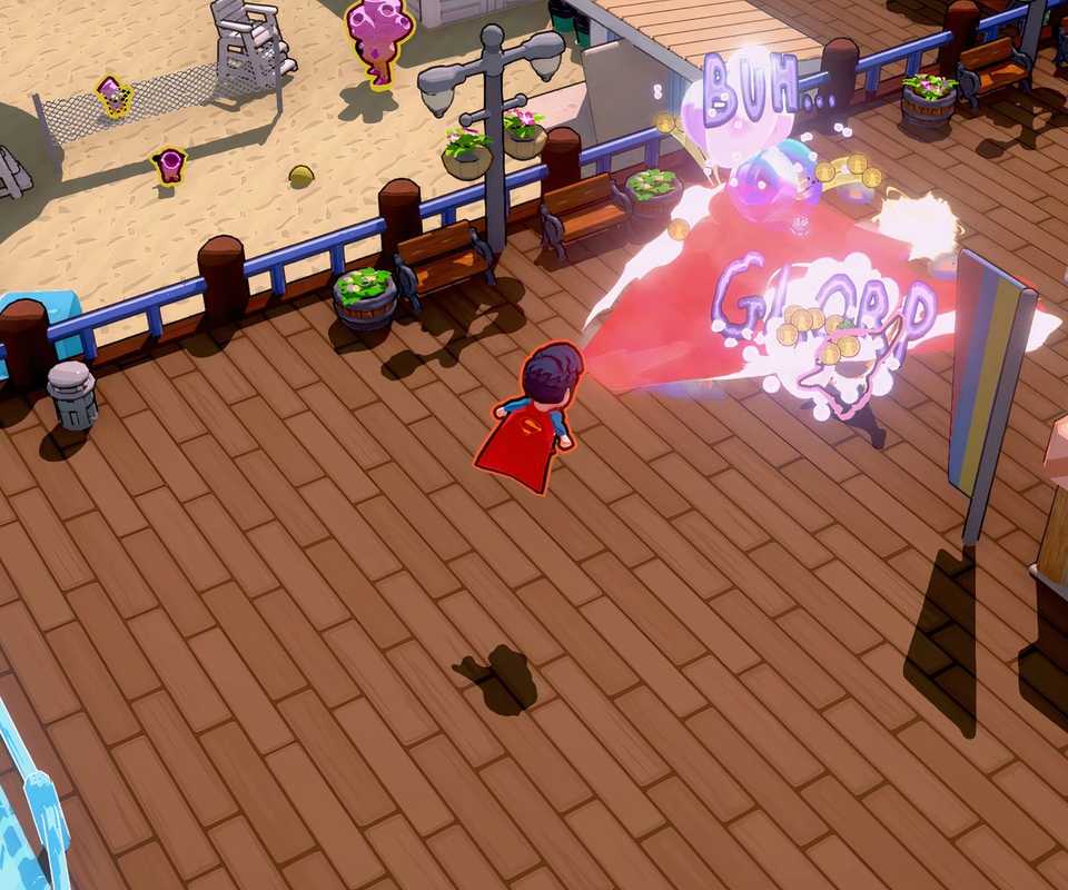 Playing as Superman in Justice League Cosmic Chaos
