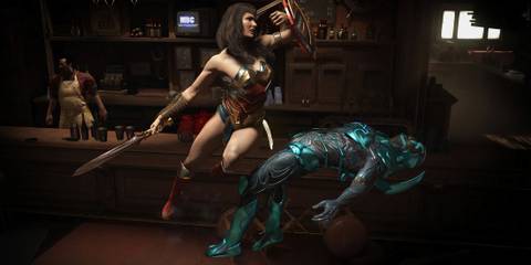 Playing as Wonder Woman in Injustice Gods Among Us