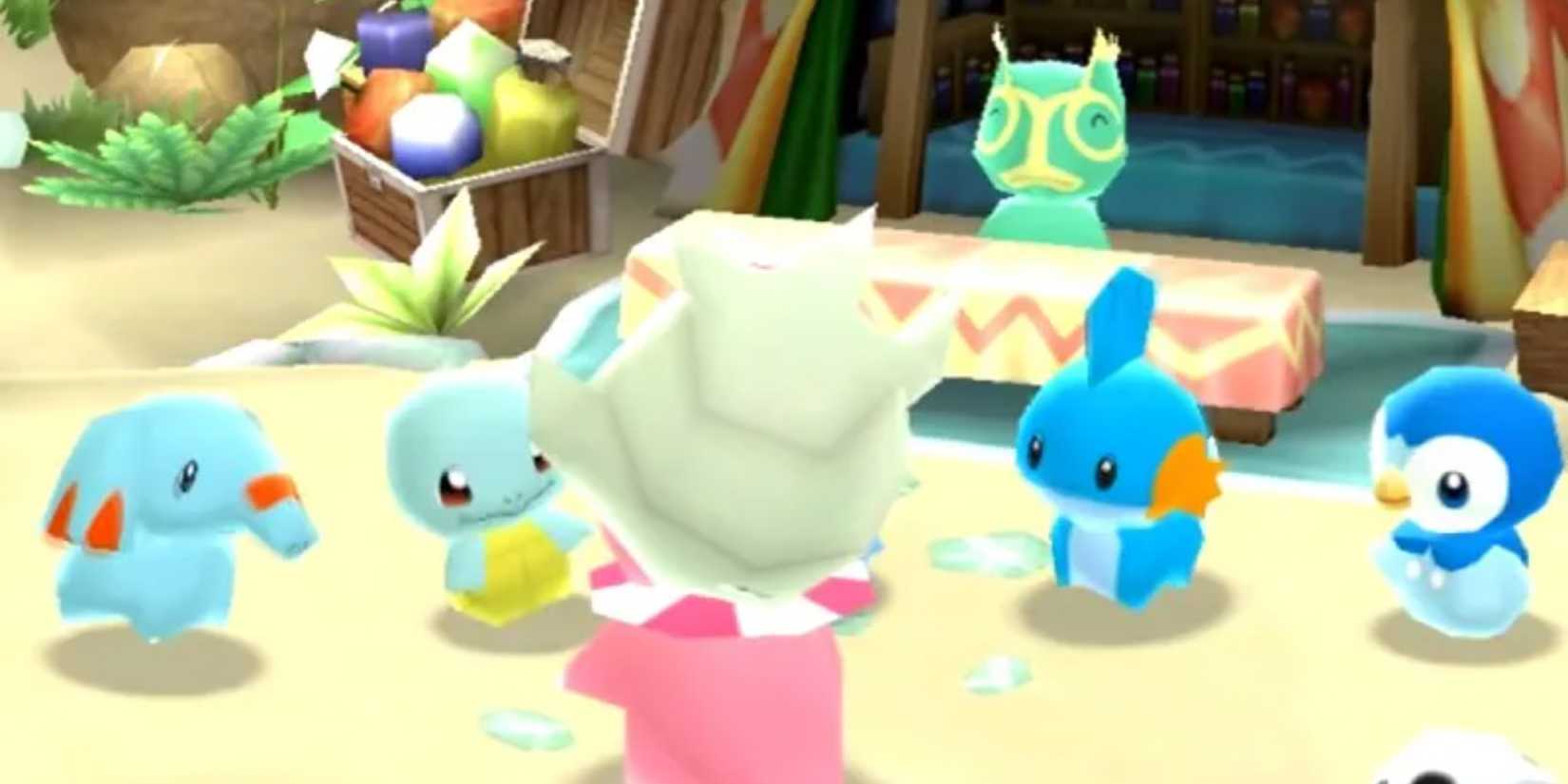PHANPY, SQUIRTLE, SLOWKING, KECLEON, MUDKIP and PIPLUP IN MYSTERY DUNGEON Adventure Team