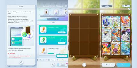 pokemon tcg pocket nine-card backdrop.