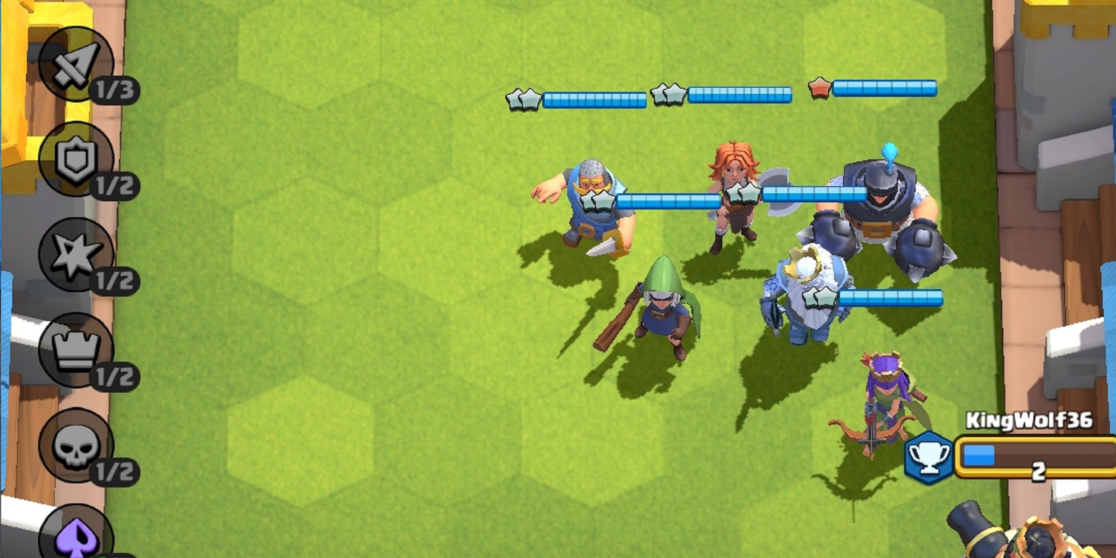The act of merging the steps to merge - clash royal