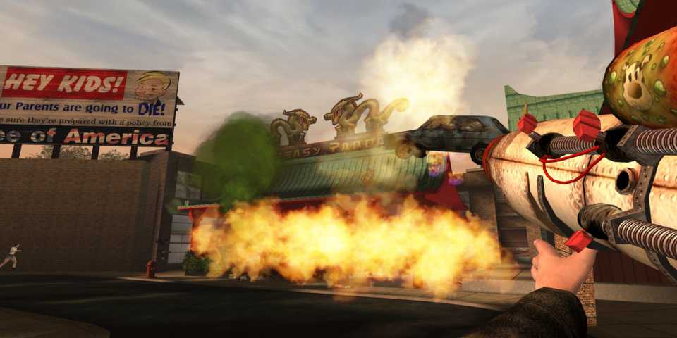 postal 2 burning building