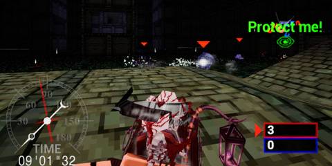 Racing in a kart in Nightmare Kart