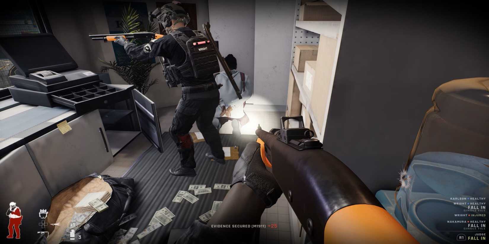 ready or not AI and player with beanbag shotgun