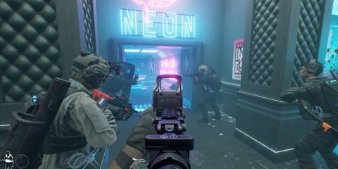 ready or not squad assaulting open room from double doors