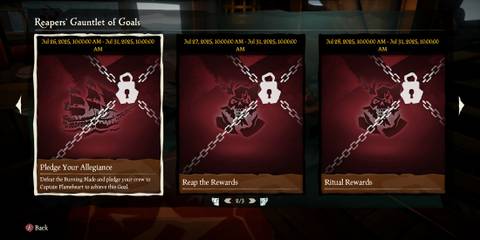 Reaper's Gauntlet of Goal daily duties in Sea of Thieves Legends Unleashed event