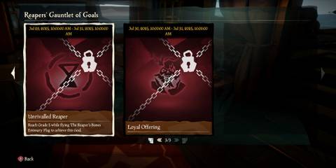 Reaper's Gauntlet of Goal daily duties in Sea of Thieves Legends Unleashed event