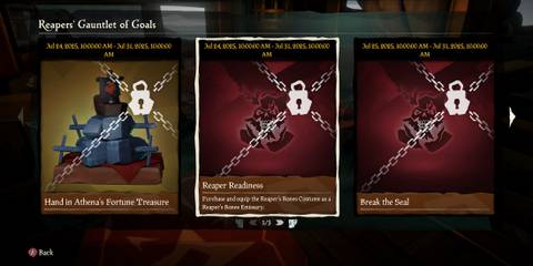 Reaper's Gauntlet of Goal daily duties in Sea of Thieves Legends Unleashed event