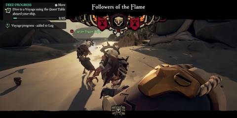 Reaper Urn treasure and Followers of the Flame voyage complete in Sea of Thieves