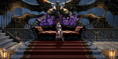 Resting on a throne in Bloodstained Ritual Of The Night