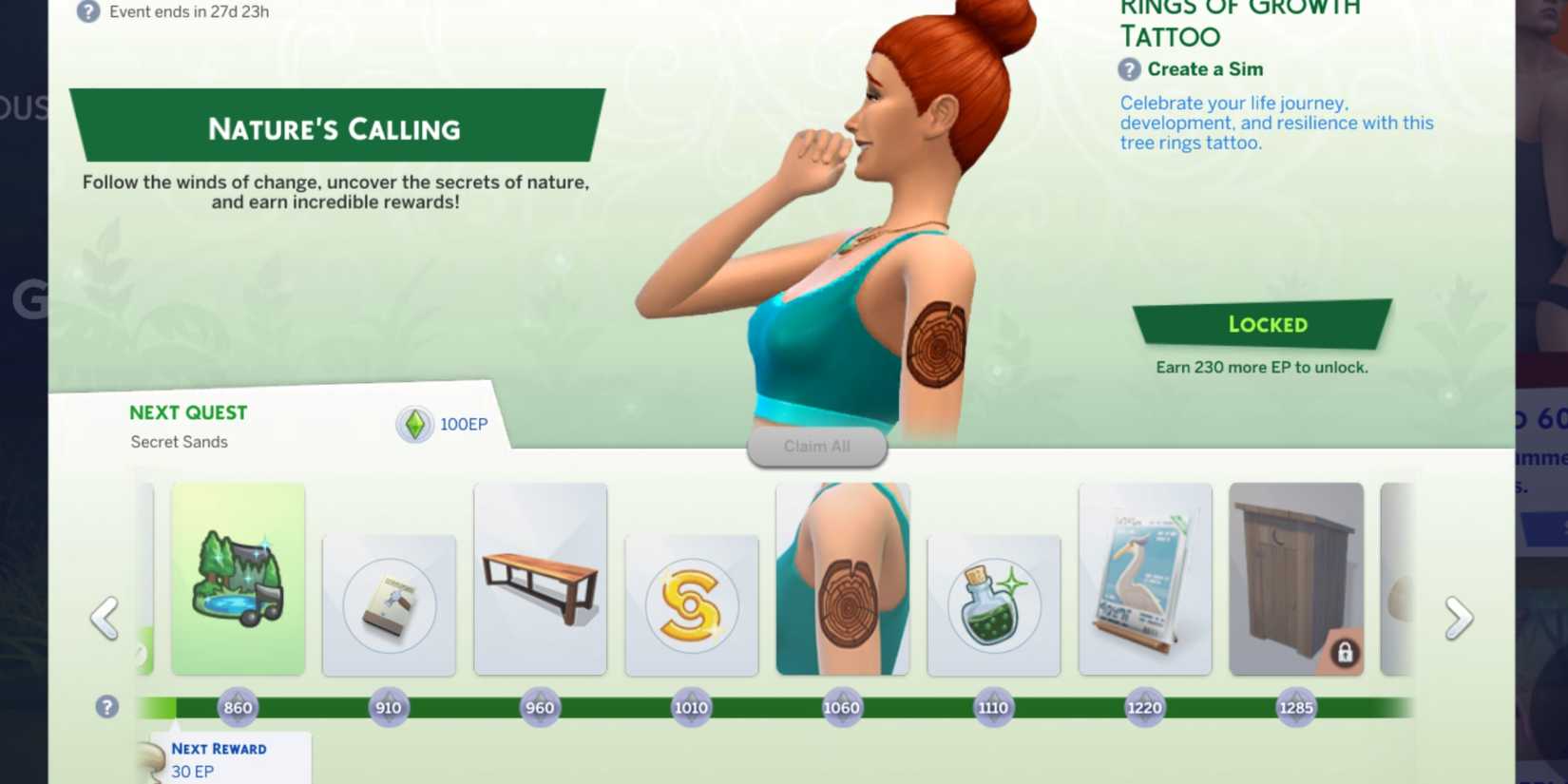 rewards the sims 4 natures calling 