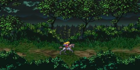 Riding a horse in Romancing Saga 3