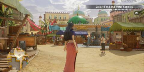 Robin exploring the streets of Arabasta - One Piece Odyssey