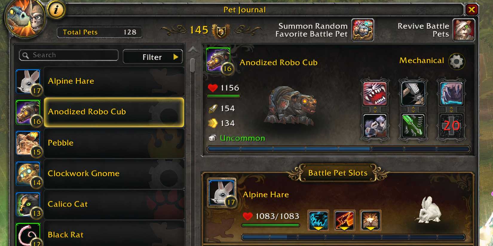 robo cub pet wow