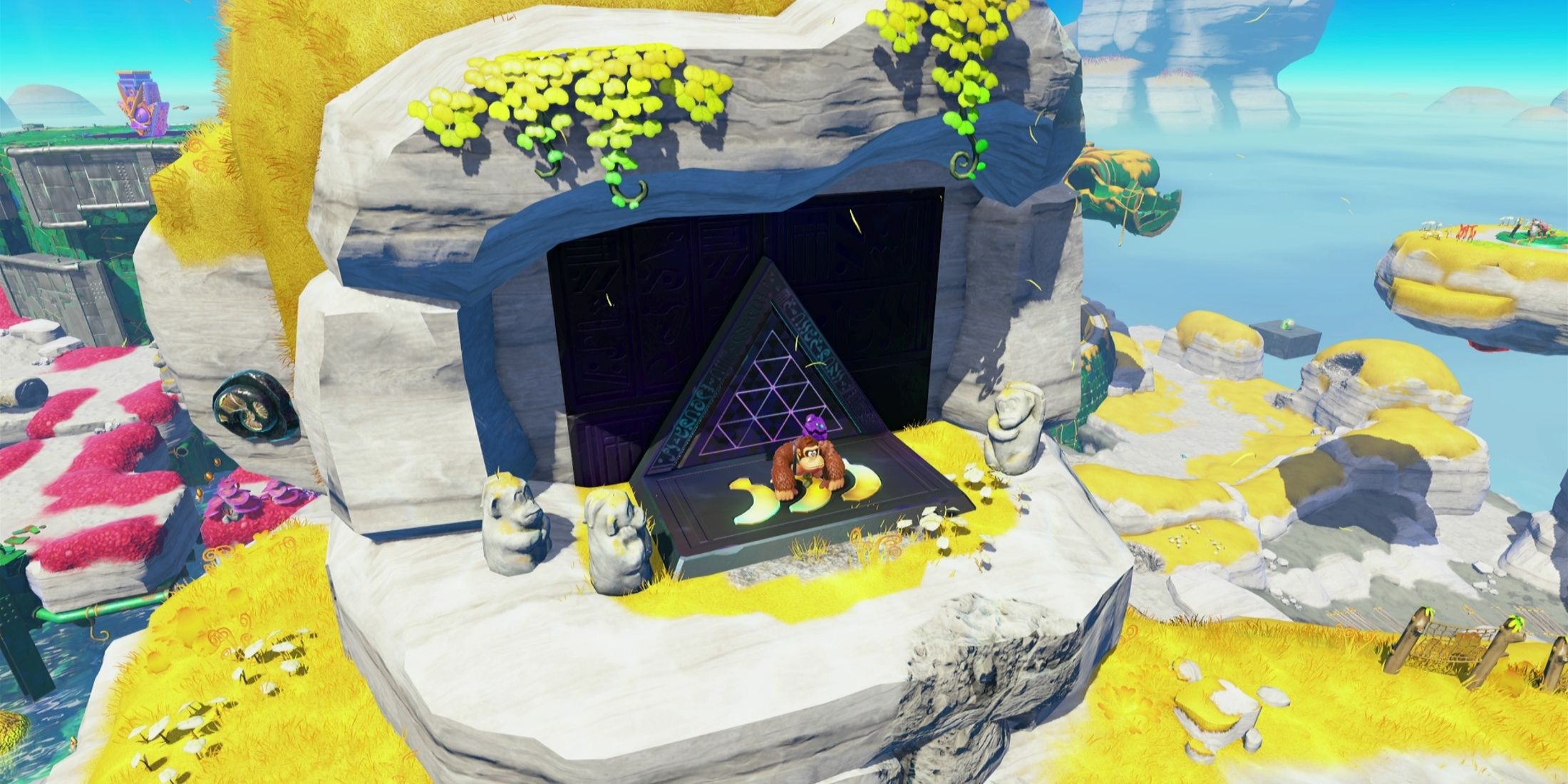 roof road banana gems donkey kong bananza