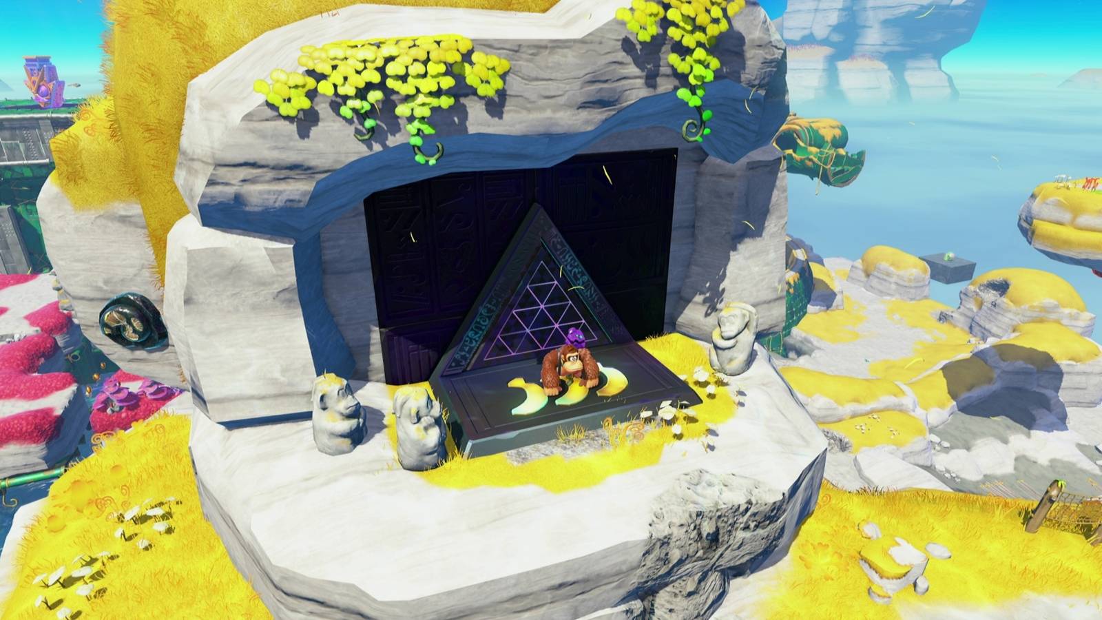 roof road banana gems donkey kong bananza