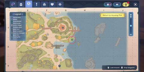 Rummage Pile map location in Bahari Bay in Palia