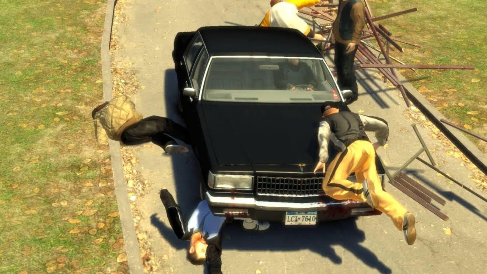 Running over people in Grand Theft Auto 4