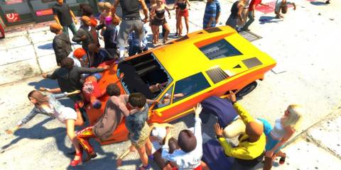 Running over people in Grand Theft Auto 5