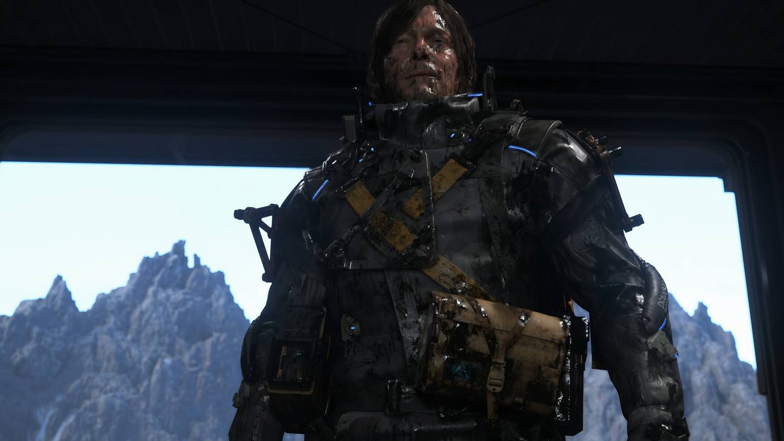 Sam covered in Tar in Death Stranding 2 On the Beach