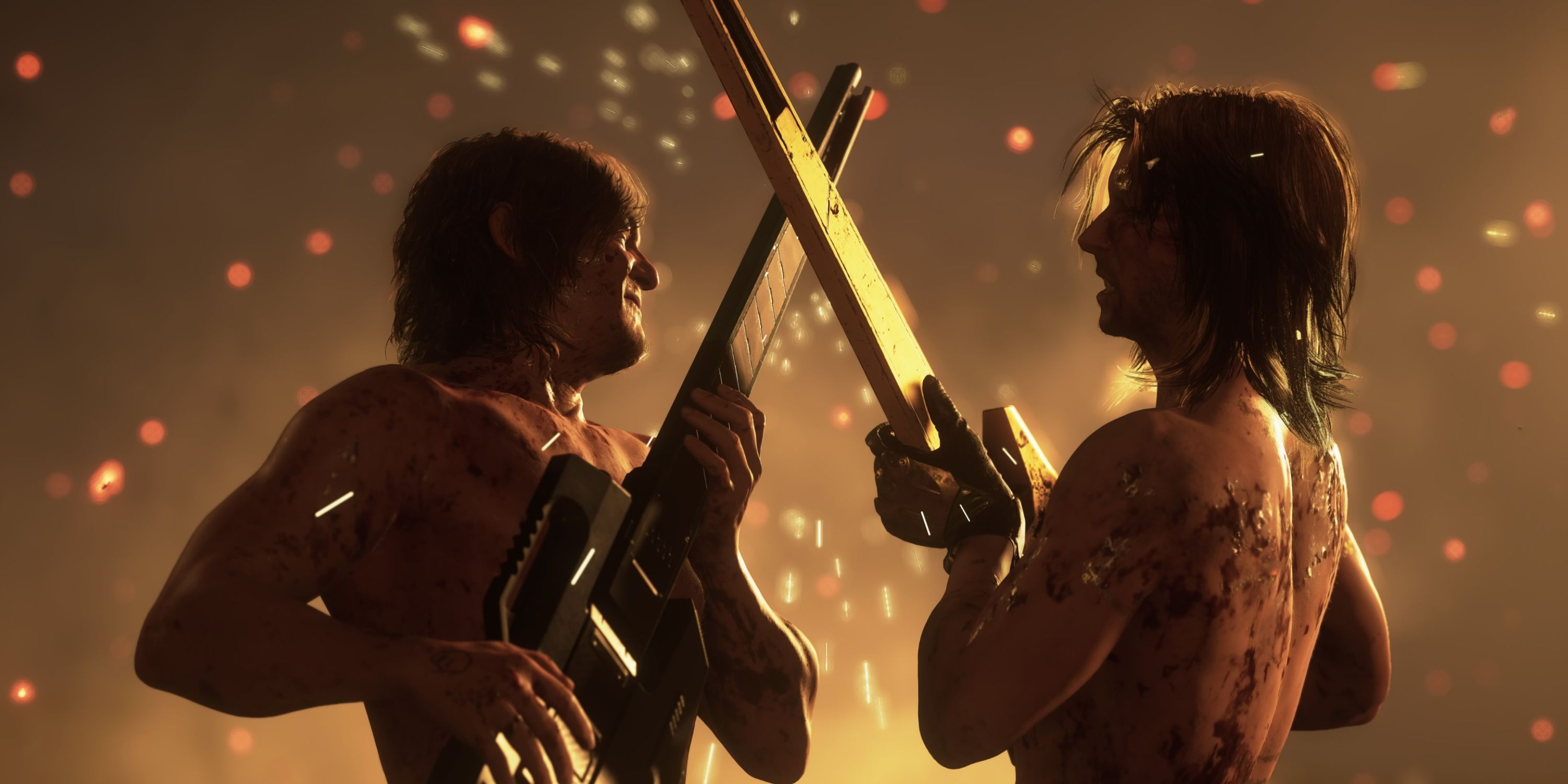 sam vs higgs in a guitar battle