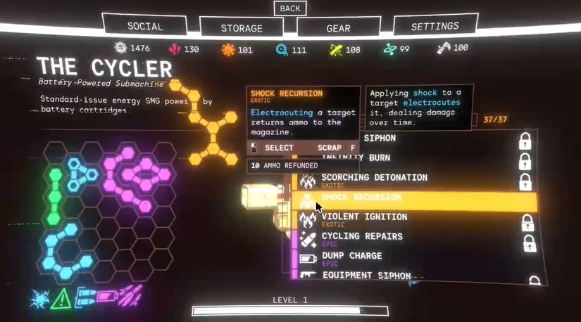 Mycopunk Upgrade System