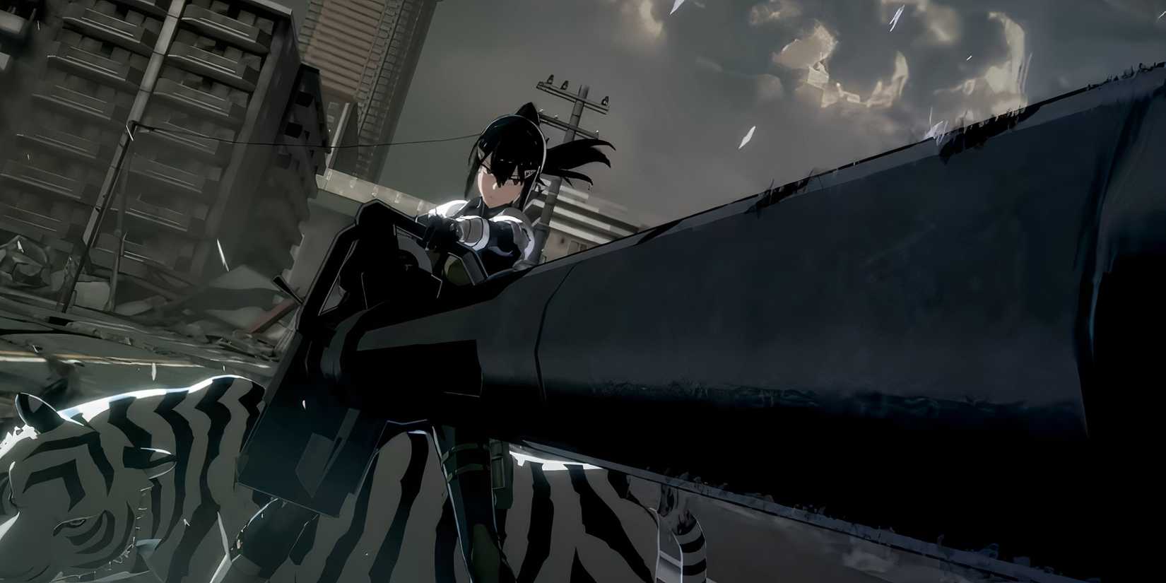 Mina holding a cannon 