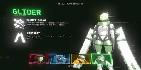 The Glider in the Employee Menu 