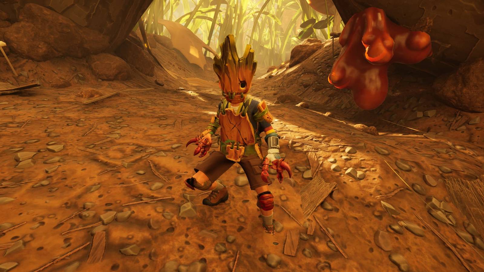 The Player in Acorn Armor With Dual-Wielding Weapons 