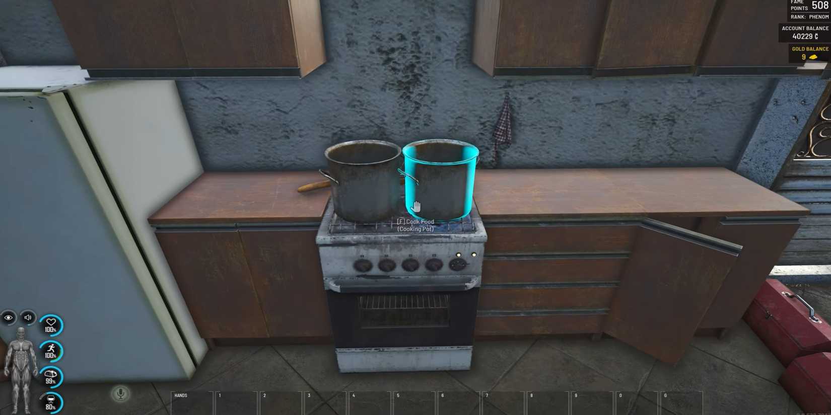 SCUM oven with pots and pans