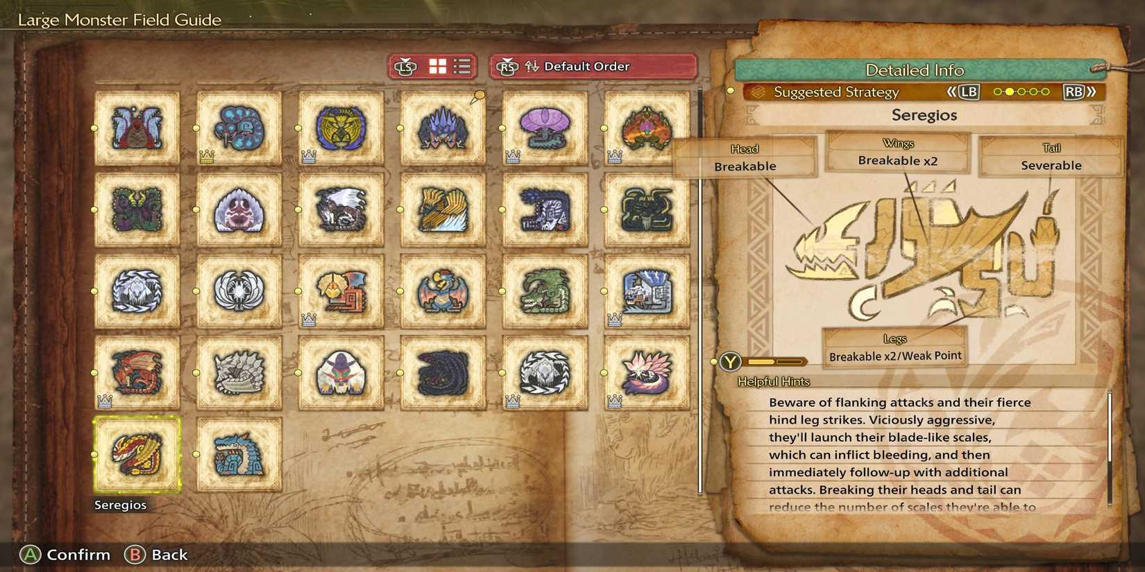 Seregios description