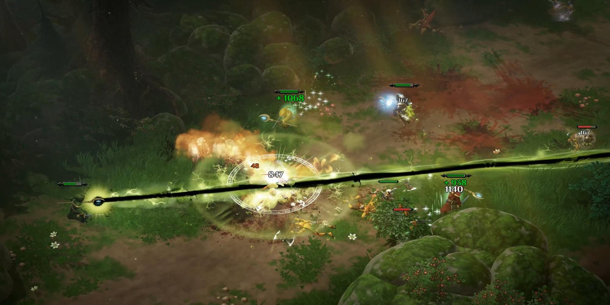 Shooting a black laserbeam in Magicka 2