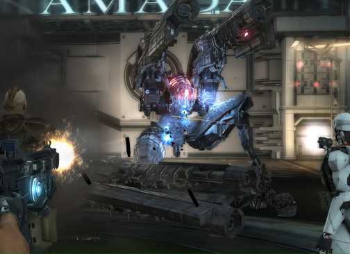 Shooting at a boss in Binary Domain