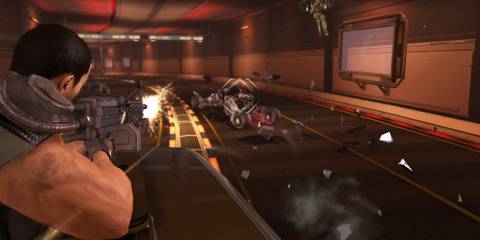 Shooting enemies in Binary Domain