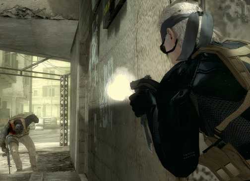 Shooting enemies in Metal Gear Solid 4 Guns Of The Patriots