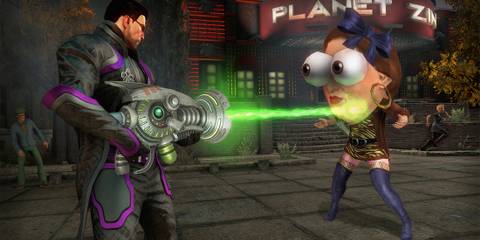 Shooting enemies in Saints Row 4