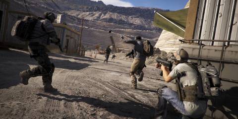 Shooting enemies in Tom Clancy's Ghost Recon Wildlands