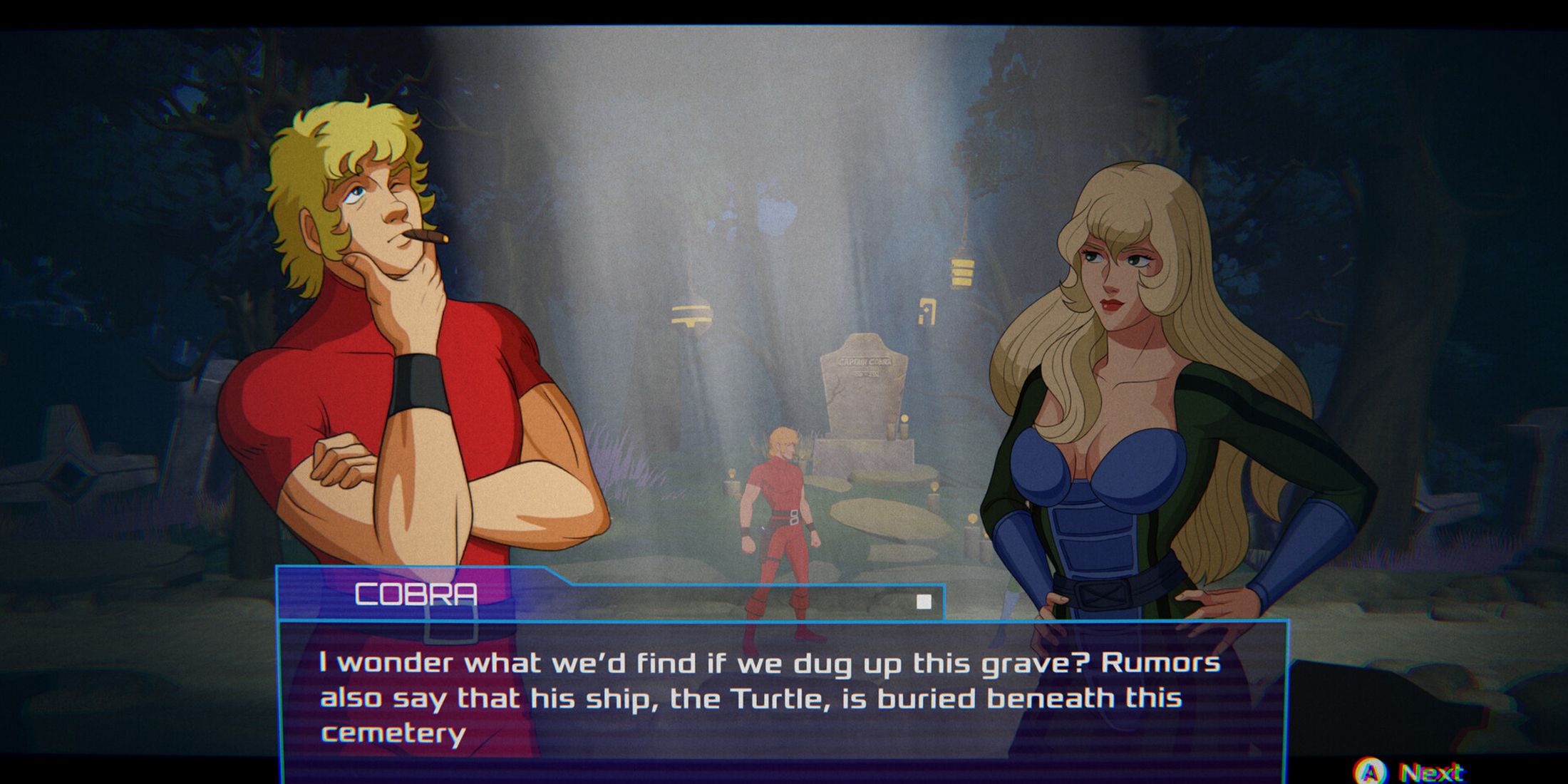 Space Adventure Cobra - The Awakening dialogue cutscene