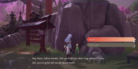 Speaking to Croakie in Rune Factory Guardians of Azuma