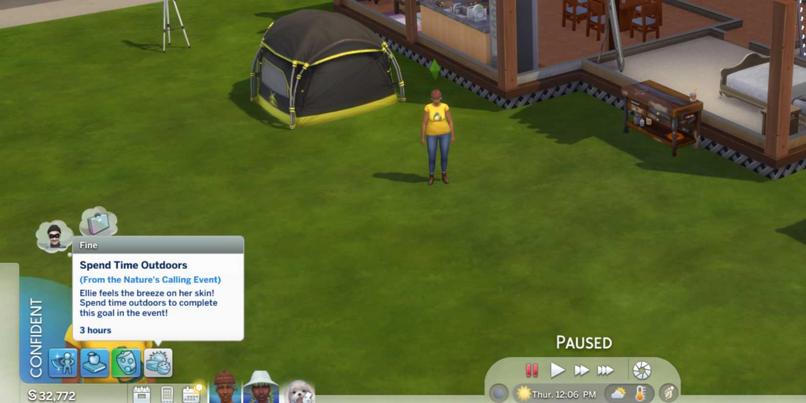 spend time outdoors sims 4