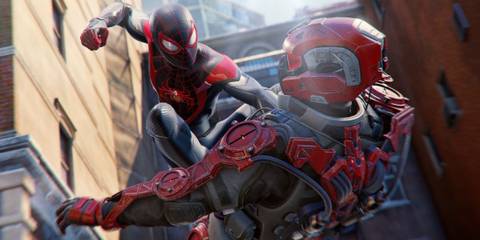 Spider-Man (Miles) punching an enemy - Marvel’s Spider-Man Miles Morales