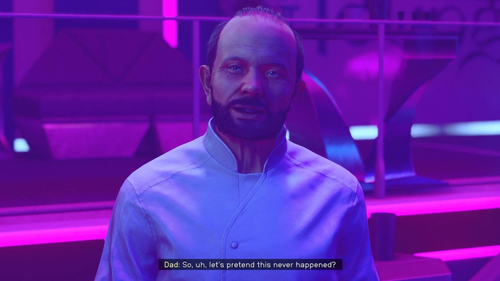 Starfield Dad in Neon