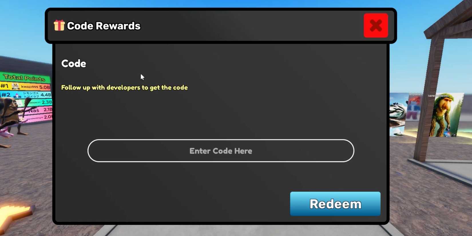 Steal Cappuccina From TungTung the codes tab