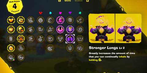 Stronger Lungs skill in Donkey Kong Bananza