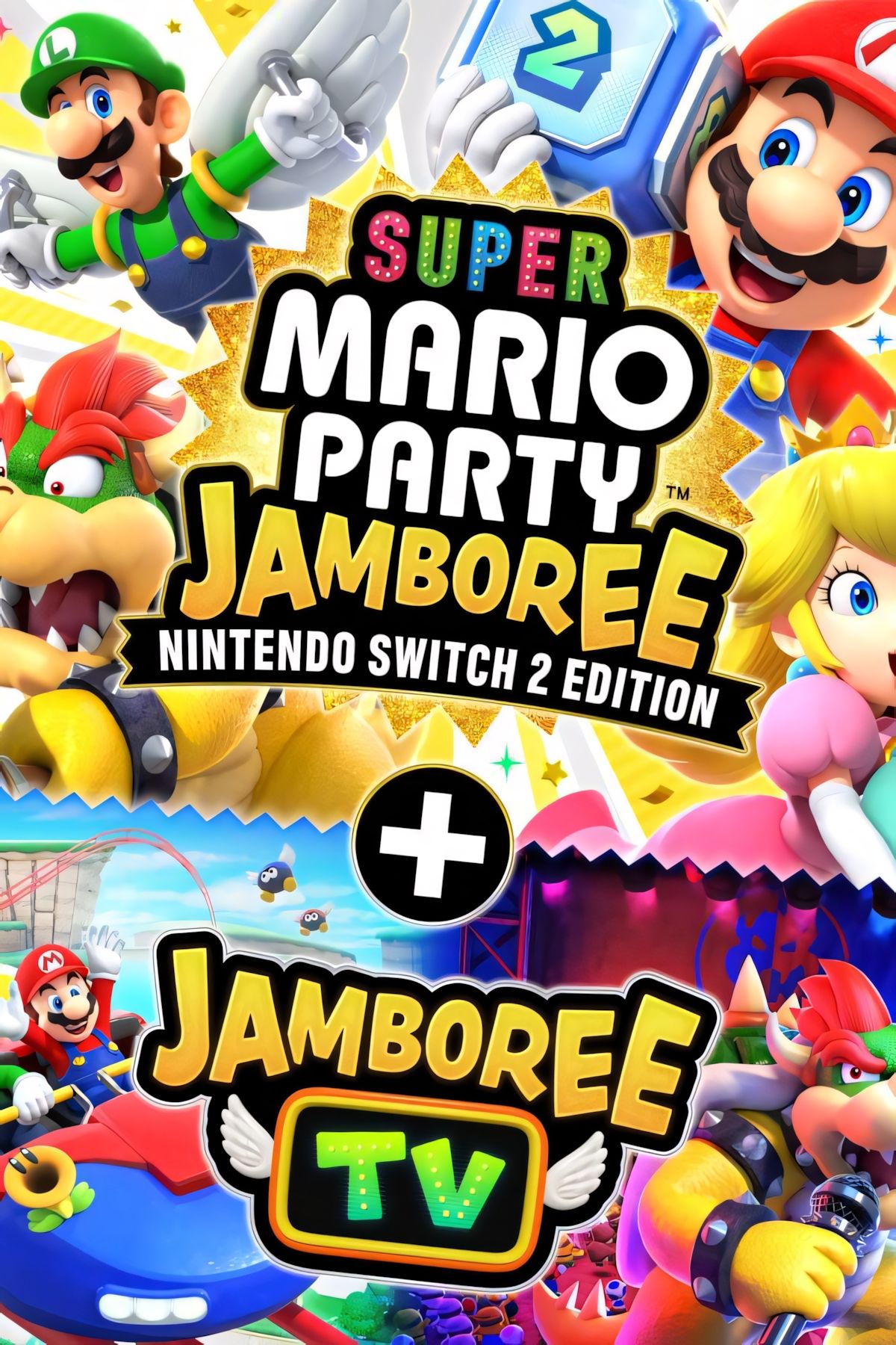Super Mario Party Jamboree Nintendo Switch 2 Edition + Jamboree TV Tag Page Cover Art