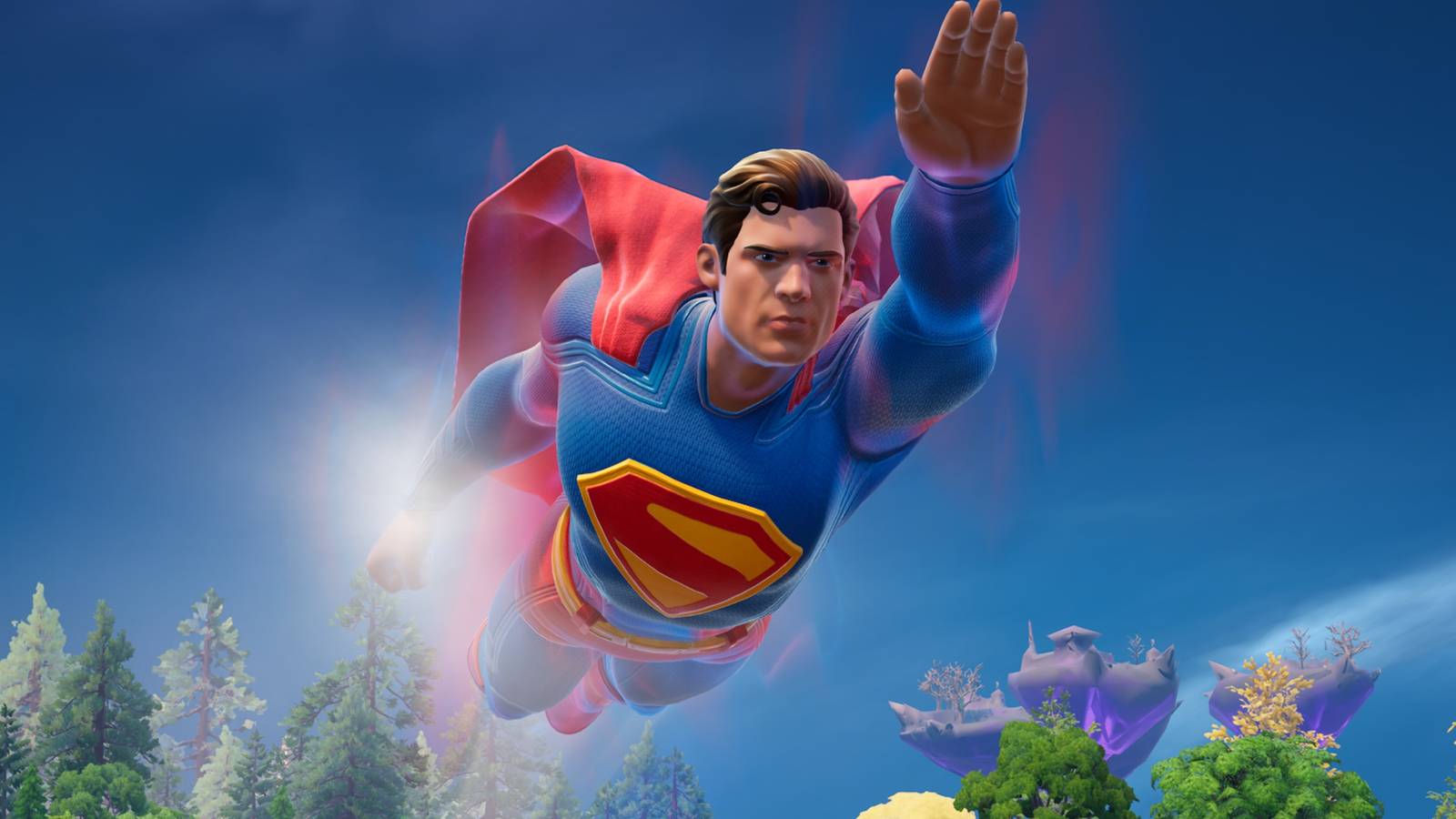superman flies in fortnite