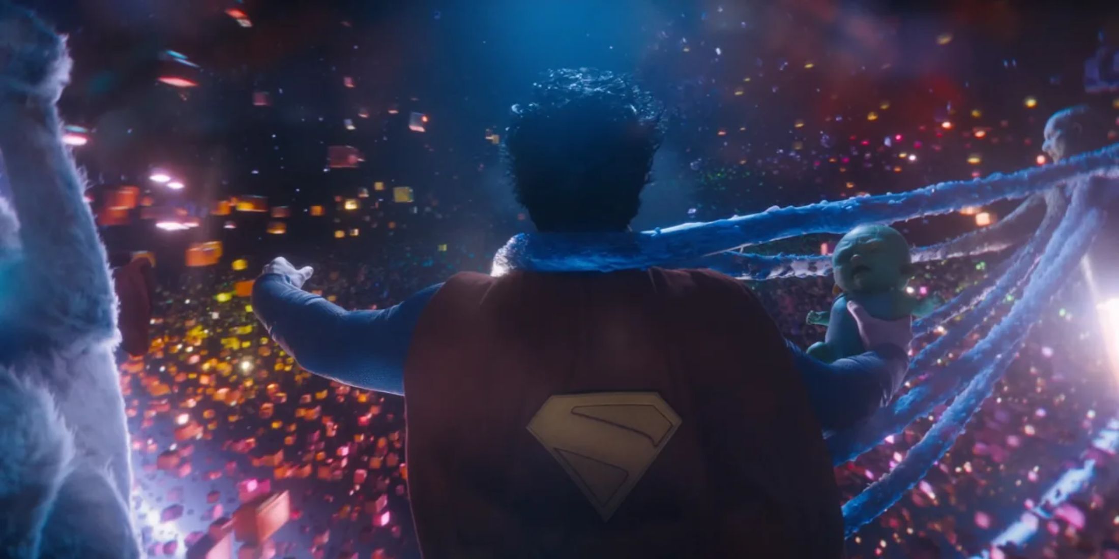 Superman in a tense scene from Superman